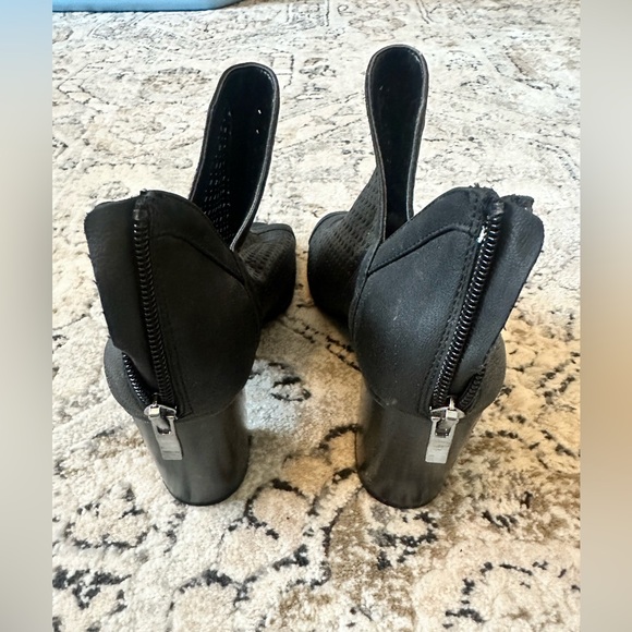 a.n.a Shoes - a.n.a Black Rear-Zip Heeled Ankle Boots